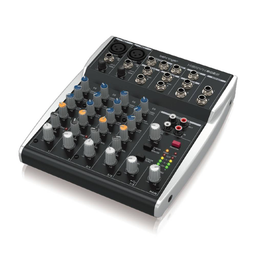 BEHRINGER XENYX 802S Premium Analog 8Input Mixer with USB Streaming